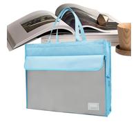 Document Bag - 48.5x12x38cm Oxford Cloth | A3 Document Folder | File Storage Briefcase | Large Capacity Zip File Organizer | Two Layer Handheld Carry Case for Drawings Documents School