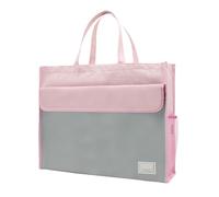 Document Bag - Oxford Document Storage Bag, Accordion Folder Storage Bag | Tote Document Pouch File Bag with Handle Portable Document Storage Handbag for Document Map News Magazines, PINK, See