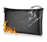 Document Bag, Safe, Fireproof, Waterproof, Fireproof Document Box, Money Bag for A5 Documents, Storage Bag with Zip (27 x 16 cm)
