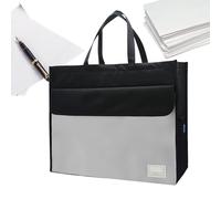 Document Bag with Handle - Three Oxford Cloths, Storage Bag With Capacity, Portable File Holder, Document Carrying Organizer | For Home Study Travel Meetings Creative Work Paper Transpor