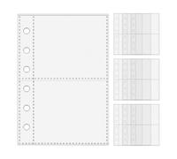 Document Book | 10 Pieces A7 Size with 6 Transparent Rings | Translucent Pockets for Office Administrative Project Managers Teachers Artists | Professionals