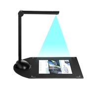 Document Book Camera Scanner 5 Mega-pixel HD High-Definition A4 Scanning Size with USB Port LED Light OCR Function Compatible with Windows for Classroom Office Library Bank Meeting