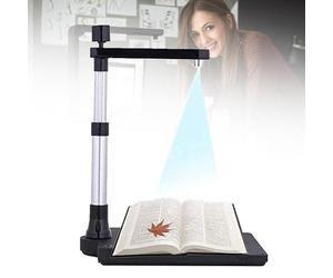 Document & Book Scanner, A3/A4 HD High Speed USB Book Image Document Camera With 2 LED Lights OCR Technology, Dual Lens (10 Mega-pixel & 2 Mega-pixel) for Archiving, School & Office
