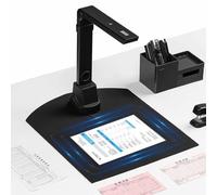 Document Camera Scanner, 12MP with LED Light, OCR Text Recognition, Automatic Deviation Correction, Real-time Projection, Multi-page PDF