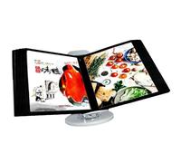 Document Display Panel Unit, 10/20 Page Desktop Reference Organizer Rotating Flip File Holder for A4 Documents(20 Pages)