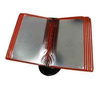 Document Display Panel Unit, A4 Wall Mounted Flip File Holder 10 Pockets Multicolor(A)