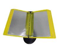 Document Display Panel Unit, A4 Wall Mounted Flip File Holder 10 Pockets Multicolor(D)