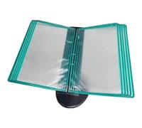 Document Display Panel Unit, A4 Wall Mounted Flip File Holder 10 Pockets Multicolor(E)