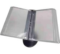 Document Display Panel Unit, A4 Wall Mounted Flip File Holder 10 Pockets Multicolor(G)