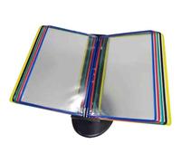 Document Display Panel Unit, A4 Wall Mounted Flip File Holder 10 Pockets Multicolor(H)