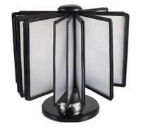 Document Display Panel Unit, Wall Mounted Desktop Catalog Display Rack 20 Pages A4 Letter Size Black