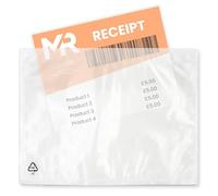 Document Enclosed Wallets - Plain & Printed Document Enclosed Envelopes | A7, A6, A5, DL, A4 Sizes - Self-Adhesive Shipping Packing List Pouches (Plain, A7, 50, Count, 1)