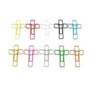 Document File Clips with 10 Assorted Colors, 60 Piece Heart Shaped Paper Clip Set for Sorting Classroom Papers, Notes, and Desk Organization Heart Shaped Paper Clips Decorative Colored Document File