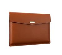 Document Folder 1pc Waterproof Leather A4 Business Briefcase File Folder Document Paper Organizer Storage Bag School Office Stationery(Brown)