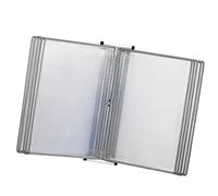 Document Folder， A4 Folder, 10 Panels Desktop/Wall Reference System, Poster Flip Book Display(Grey)