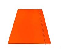 Document Folder A4 with Elastic Round Spine 1 cm Pack of 6 Rigid Cardboard Folders 750 g with Flaps and Rivets Folders with Elastic A4 for Office Document Folder