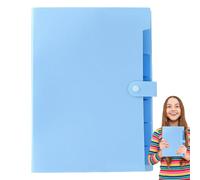 Document Folder | Paper Organizer, A4 Size Portable Case with Coloured Labels and Seven Compartments for Organizing Documents and Receipts