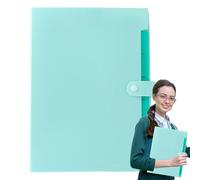 Document Folder, School Bill Organizer - Portable A4 Size with Coloured Labels and Seven Pockets for School, Home, Office