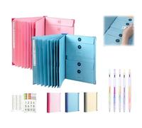 Document nizer - If I Die Binder & Missing Person File - Veloron Life Book with Pockets for Important Documents - Stylish Storage Solution for Home & Office (Pink & Blue)