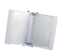 Document Organiser,A4 Folder Wall-Mounted File Holder, 10 Panels Desktop/Wall Reference System, Poster Flip Book Display(White)