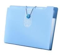 Document Organiser Boxes, 1pc 5 Layer Portable File Organizer Folder Office Docs Exam Papers Storage Multi(Blue)