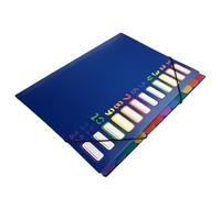 Document Organiser, File Folder with Labels - Document Manager Expandable Folder File Organiser, Portable Folder in Letter Format for Cards, Papers