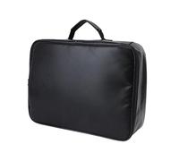 Document Organizer, Fireproof and Portable Safe File Bag, 3 Layers Large Capacity, with Coded Lock, 14.2 x 10.6 x 4 Inches, for Travel, Office and Home Use, Black