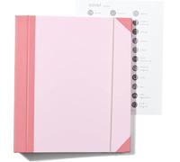 Document Organizer Folio, WADY Important Document Organizer, Document Organizer, in Case I Go Missing Binder, Important Document Binder, for Important Papers,Emergency Binder (Pink)