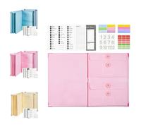 Document Organizer Folio with Labels Life Binder Organizer Personal Family Important Folder Paper File Folder for Emergency Binder Passport Receipts and Letter(Pink)