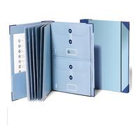 Document Organizer Folio with Labels: Personal Family Document Organizer Binder - Life Binder Organizer Kit with Pockets, Ideal Family Emergency Binder for Important Documents(Blue)