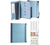 Document Organizer Folio with Labels: Personal Family Document Organizer Binder - Life Binder Organizer Kit with Pockets, Ideal Family Emergency Binder for Important Documents(Blue*1)