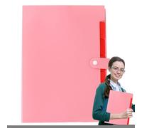 Document Organizer - PP A4 7-Pocket Folder, Self-Adhesive Coloured Labels | Storage Folder Bill Receipt for Office Home School Room Business Classroom Personal Management