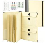 Document Organizer, The Folio in Case I Die Binder Organizer with Labels, Emergency Information Folder for Important Documents, Life Planning Records Storage with Labels(Beige)