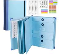 Document Organizer, The Folio in Case I Die Binder Organizer with Labels, Emergency Information Folder for Important Documents, Life Planning Records Storage with Labels(Blue)