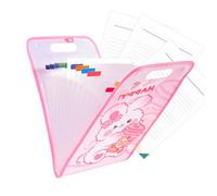 Document Pouch, A4 File Organizer, Durable Zipper Closure, Waterproof Tear-Resistant Design, Folder Storage Bag, Ideal for School Office Travel and Daily Organization, Pink and Blue