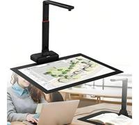 Document Scanner A2/A3 Size, Auto Flatten & Fingerprint Removal, Built-in High-Brightness LED Light, Compatible with Windows & macOS