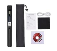 Document Scanner, Portable Document Scanner, Mini Handheld Document Scanner, A4 Book Scanner JPG And PDF Format 300/600/900 DPI Type-c LCD Display,for Teaching Business Meetings(Nero)