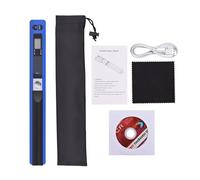 Document Scanner, Portable Document Scanner, Mini Handheld Document Scanner, A4 Book Scanner JPG And PDF Format 300/600/900 DPI Type-c LCD Display(Blu)