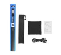 Document Scanners, Portable Handheld Wand Wireless Scanner, A4 Size 900DPI JPG/PDF Formate LCD Screen Type-C Interface With Protecting Bag(Blu)