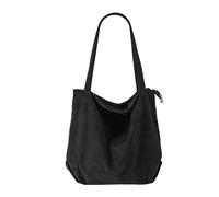 Document Shredder Manual Solid Corduroy Large Capacity Retro Versatile Zipper Shoulder Bag Casual Wallet Man, Black, One Size