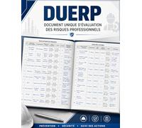 Document Unique de l'Évaluation des Risques Professionnels 2026 - DUERP: Registre DUERP pour identifier, évaluer et prévenir les risques ... actions correctives et mise à jour, Format A4