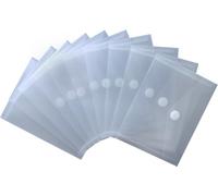 Document Wallets A6 Landscape Polypropylene Transparent Natural with Flap and Pack of 10
