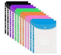 Document Wallets Expandable File Folder A4 Punched Pockets Pack Of 12