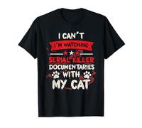 Documentaries Serial Killer Cat Halloween Film Lover T-Shirt
