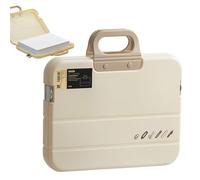 Documents File Carrier - 375g A4 Document Bag, Materials Storage Box with Combination Lock, Multi-Pocket Files Organizer Case | Heavy-Duty Portable File Folder with Handle for Men Women Client Meeting