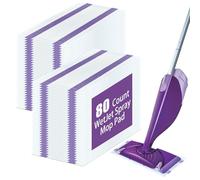 DOCXCDO 80 Pack Disposable Mop Pad Refills for Swiffer Wet Jet Spray Mop,Dry&Wet Mopping Pad Compatible with Swiffer Wet Jet and Any Model of Velcro Mop,Multi Surface WetJet Pad for Floor Cleaning