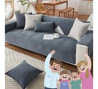 Docxide Funny Fuzzy Couch Cover, Herringbone Sofa Cover, Funnyfuzzy Herringbone Chenille Fabric Furniture Protector Sofa Cover (Grey,45 * 45 cm/17.7 * 17.7 in)