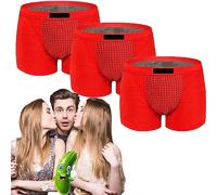 Docxide Royalprestige Prostate Magnetic Therapy Boxer Briefs, Energy Field Therapy Men's Underwear (Large,Red)