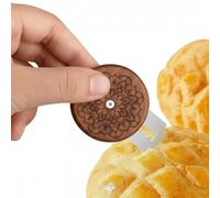 Doczen Bread Lame for Sourdough Bread Baking, Professional Wooden Dough Scoring Tool with 5 Blades & Leather Cover - UFO Design - Lotus Patterns