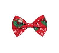 dod.i_boutique New Dogs Bow Tie Bowtie Merry Christmas SANTA RED Elastic Band attach COLLAR ACCESSORY Handmade UK (Merry Christmas SMALL)